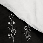 Black wildflowers Comforter Gallery Image 4