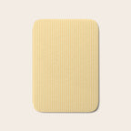 Ultra Fine Stripe Narrow Vertical Pinstripe Pattern in Coastal Italian Lemon Yellow Bath Mat Gallery Image 1