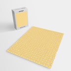 Fine Stripe Narrow Vertical Pinstripe Pattern in Coastal Italian Lemon Yellow Jigsaw Puzzle Gallery Image 2