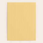 Fine Stripe Narrow Vertical Pinstripe Pattern in Coastal Italian Lemon Yellow Poster Gallery Image 4