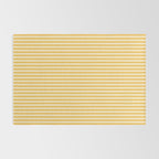 Fine Stripe Narrow Vertical Pinstripe Pattern in Coastal Italian Lemon Yellow Rug Gallery Image 2