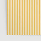 Fine Stripe Narrow Vertical Pinstripe Pattern in Coastal Italian Lemon Yellow Poster Gallery Image 3
