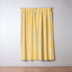 Ultra Fine Stripe Narrow Vertical Pinstripe Pattern in Coastal Italian Lemon Yellow Window Curtain Gallery Image 3