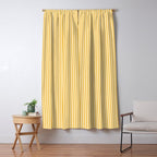 Ultra Fine Stripe Narrow Vertical Pinstripe Pattern in Coastal Italian Lemon Yellow Window Curtain Gallery Image 5