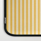 Fine Stripe Narrow Vertical Pinstripe Pattern in Coastal Italian Lemon Yellow Laptop Sleeve Gallery Image 3