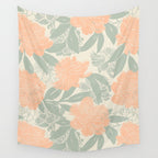 Modern floral blooms P3 Wall Tapestry Gallery Image 4