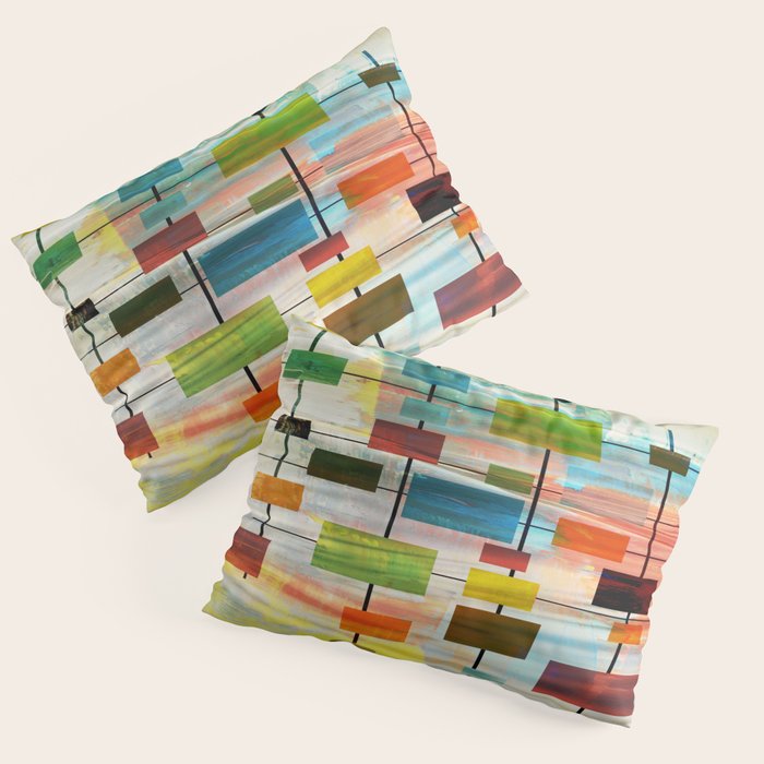 Mid-Century Modern Art 1.3 -  Graffiti Style Pillow Sham Gallery Image 3