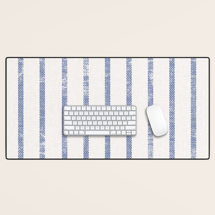 AEGEAN WIDE TICKING STRIPE Desk Mat Gallery Image 1