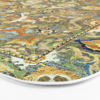 Safavid 'Polonaise' 17th Century Persian Carpet Print Bath Mat Gallery Image 3