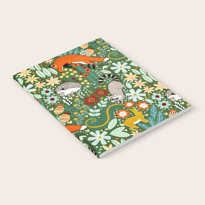 Textured Woodland Pattern - Forest Green Notebook Gallery Image 2