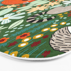 Textured Woodland Pattern - Forest Green Bath Mat Gallery Image 3