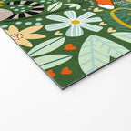 Textured Woodland Pattern - Forest Green Welcome Mat Gallery Image 2