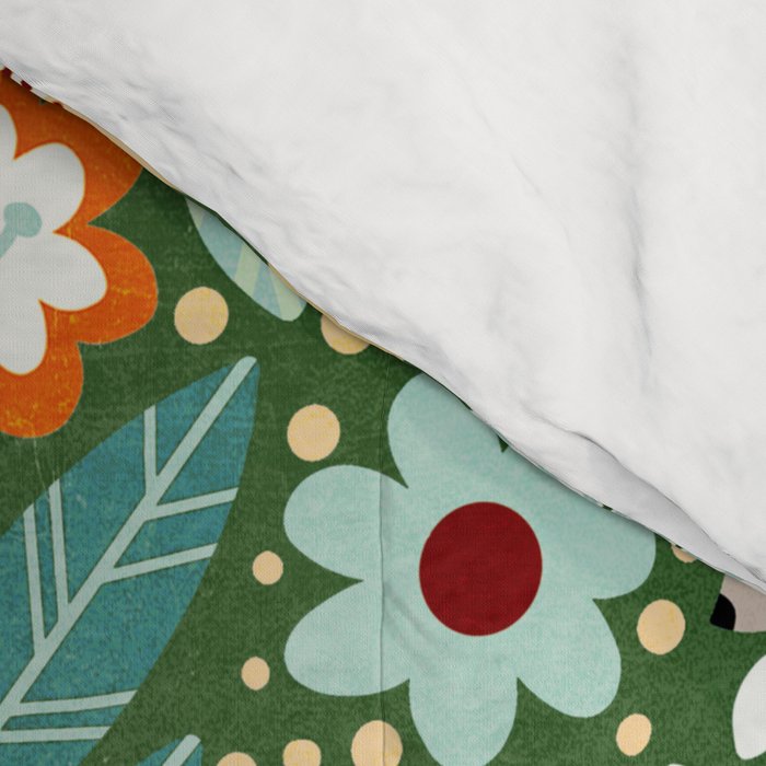 Textured Woodland Pattern - Forest Green Comforter Gallery Image 4