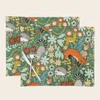 Textured Woodland Pattern - Forest Green Placemat Gallery Image 1