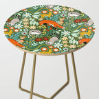Textured Woodland Pattern - Forest Green Side Table Gallery Image 2