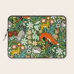 Textured Woodland Pattern - Forest Green Laptop Sleeve Gallery Image 1