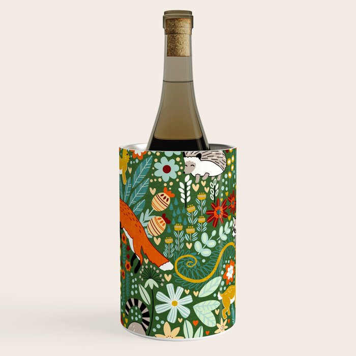 Textured Woodland Pattern - Forest Green Wine Chiller Gallery Image 3