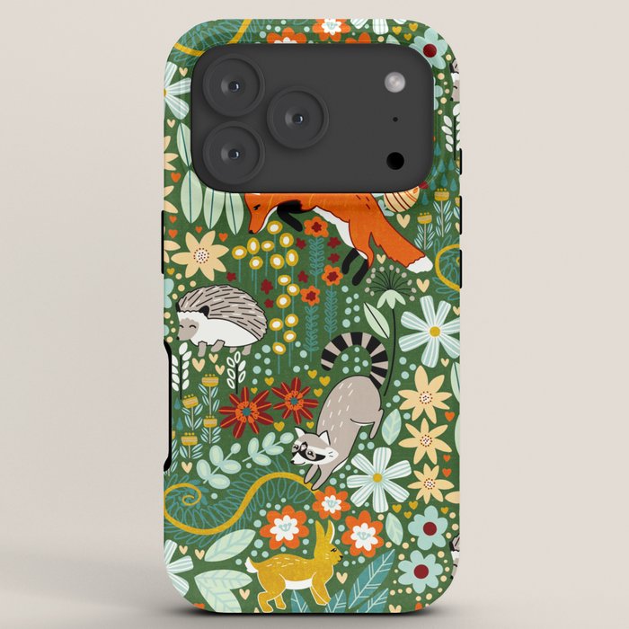 Textured Woodland Pattern - Forest Green iPhone Case Gallery Image 7