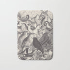 Birds from "Our Feathered Companions" by Thomas Jackson, 1870 (benefitting the Audubon Society) Bath Mat Gallery Image 1