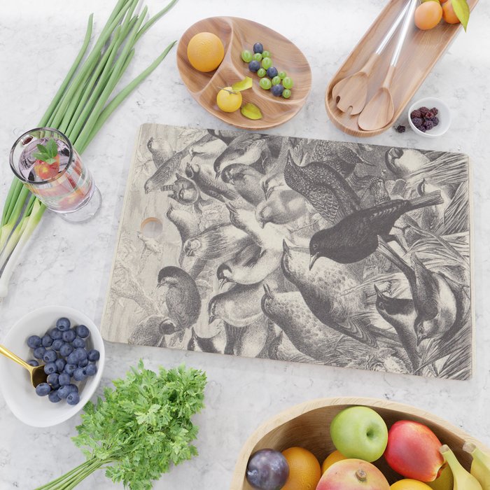 Birds from "Our Feathered Companions" by Thomas Jackson, 1870 (benefitting the Audubon Society) Cutting Board Gallery Image 2