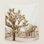 Pale Desert 2 - Joshua Tree Cactus Landscape Photography Wall Tapestry Gallery Image 4