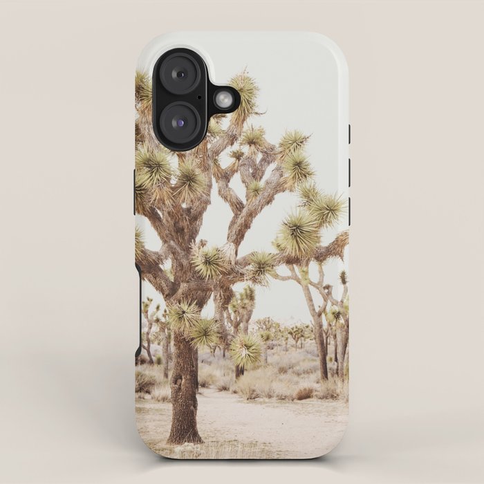 Pale Desert 2 - Joshua Tree Cactus Landscape Photography iPhone Case Gallery Image 1