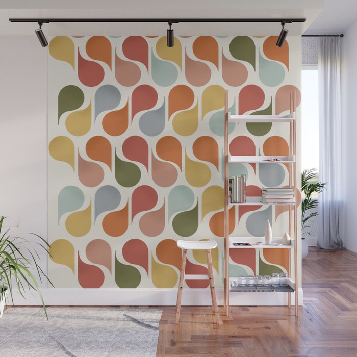 retro pattern no4 Wall Mural Gallery Image 1