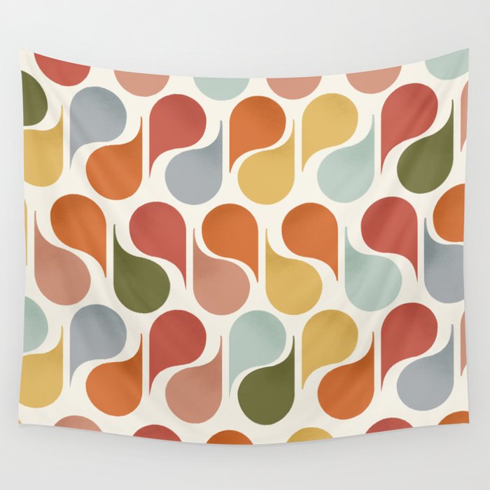 retro pattern no4 Wall Tapestry Gallery Image 4