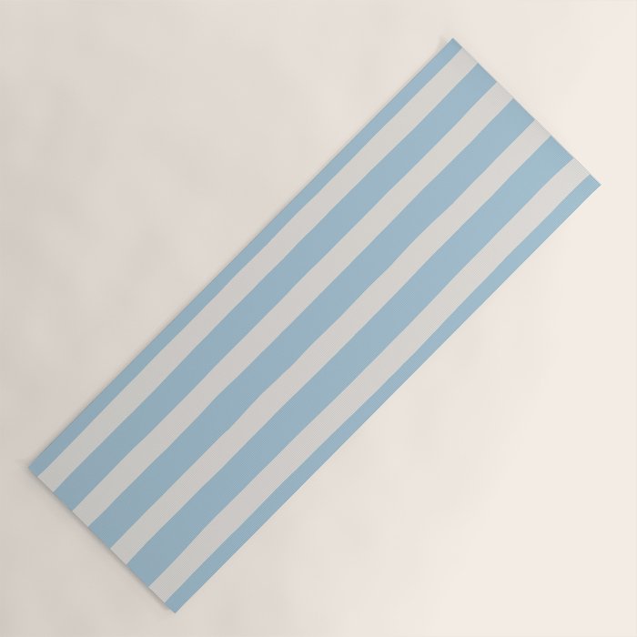 Thick Stripes Baby Blue Yoga Mat Gallery Image 1