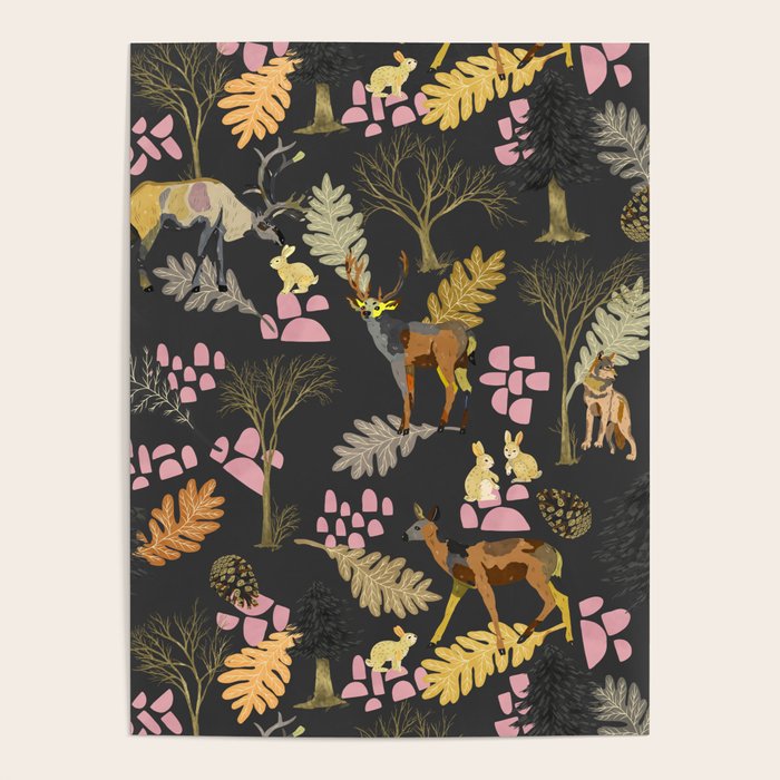 Colorful forest animals F Poster Gallery Image 4