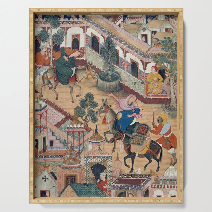 Antique Persian Art Serving Tray Gallery Image 1