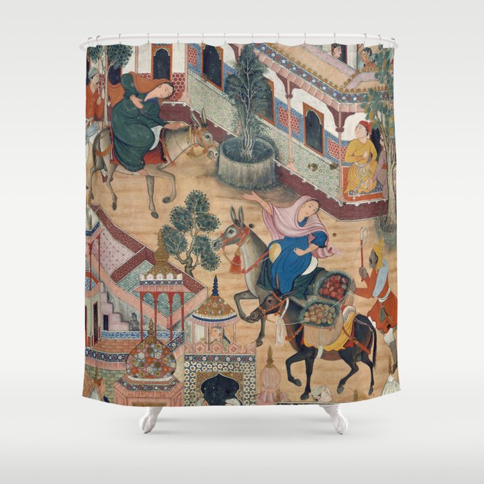 Antique Persian Art Shower Curtain Gallery Image 1