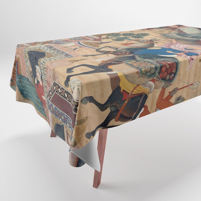 Antique Persian Art Tablecloth Gallery Image 1