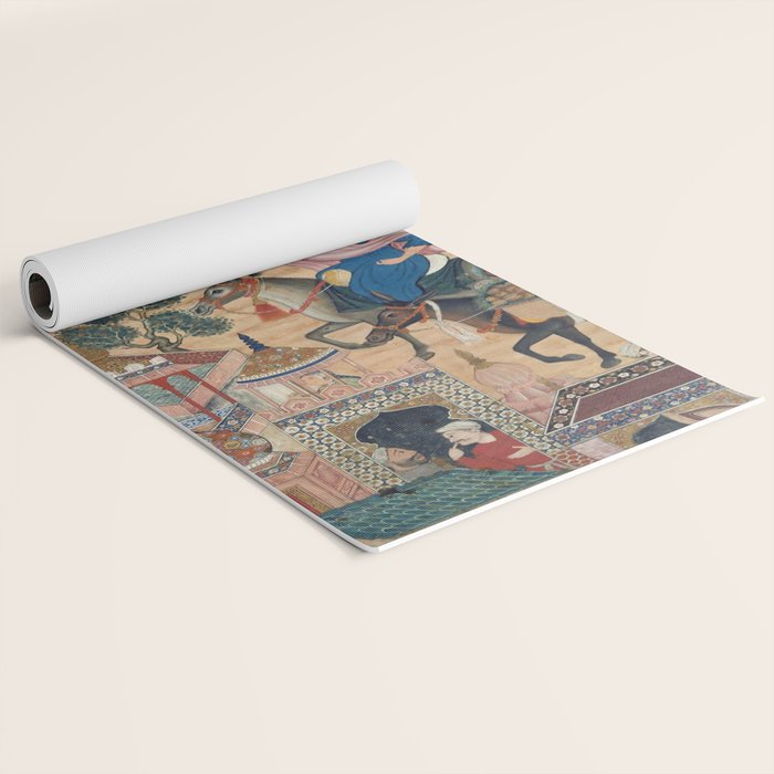 Antique Persian Art Yoga Mat Gallery Image 2