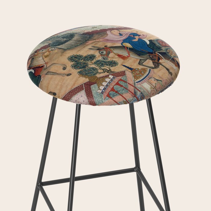 Antique Persian Art Stool Gallery Image 2