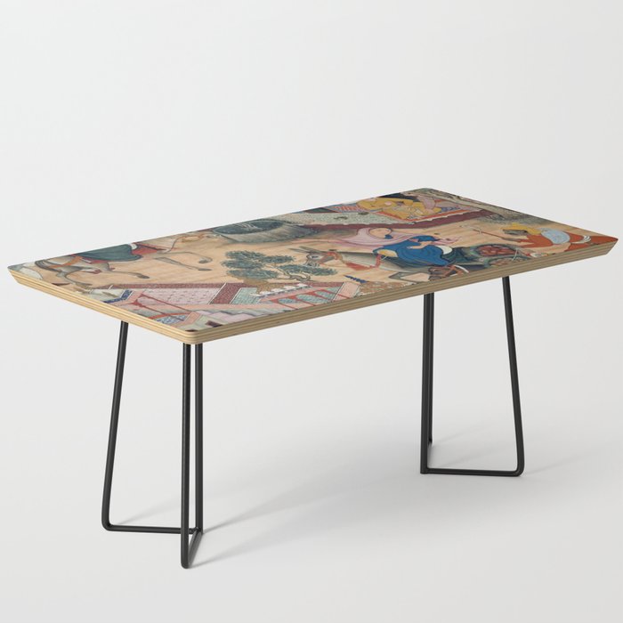Antique Persian Art Coffee Table Gallery Image 1