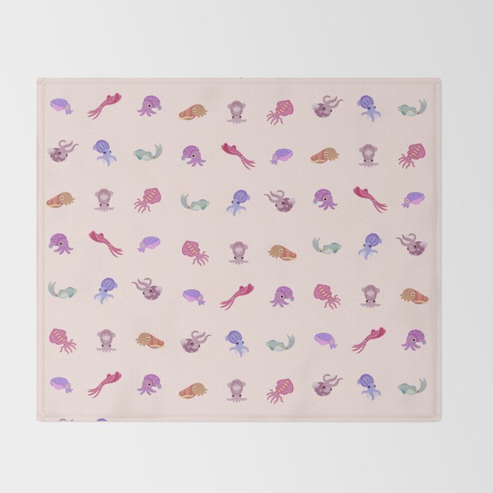 Squids Throw Blanket Gallery Image 2