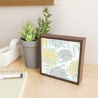 Floral Prints, Leaves and Blooms, Yellow, Gray and Aqua Mini Art Print Gallery Image 2