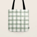 watercolor plaid - sage Tote Bag Gallery Image 1