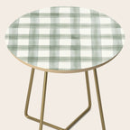 watercolor plaid - sage Side Table Gallery Image 2