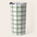 watercolor plaid - sage Travel Mug Gallery Image 3