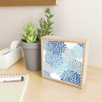 Festive, Floral Pattern, Blue and Gray, Floral Prints Mini Art Print Gallery Image 2