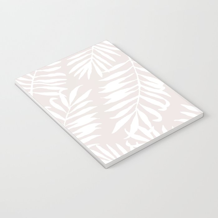Tropical Palm Leaves - Palm Leaf Pattern - Sandy Beige Notebook Gallery Image 3
