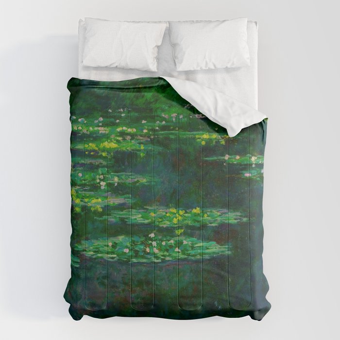 Claude Monet Impressionist Landscape Oil Painting Waterlilies Comforter Gallery Image 6