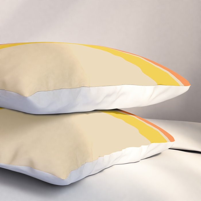 Papaow - Classic 70s Vintage Style Retro Summer Stripes Pillow Sham Gallery Image 3