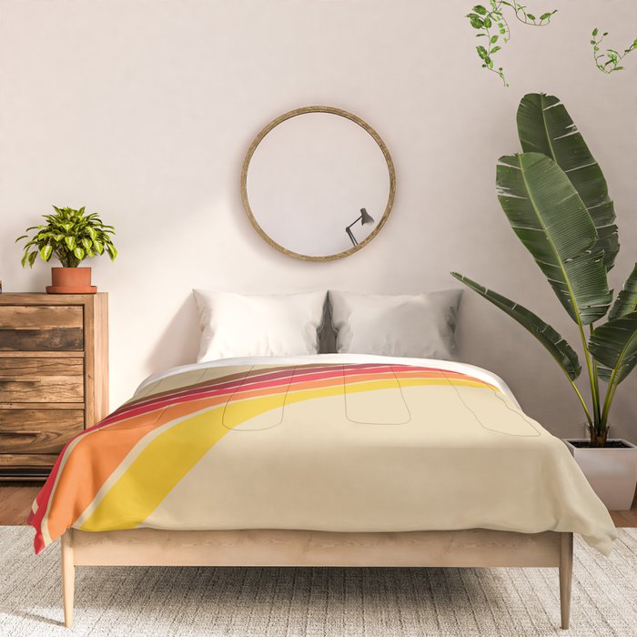 Papaow - Classic 70s Vintage Style Retro Summer Stripes Comforter Gallery Image 3