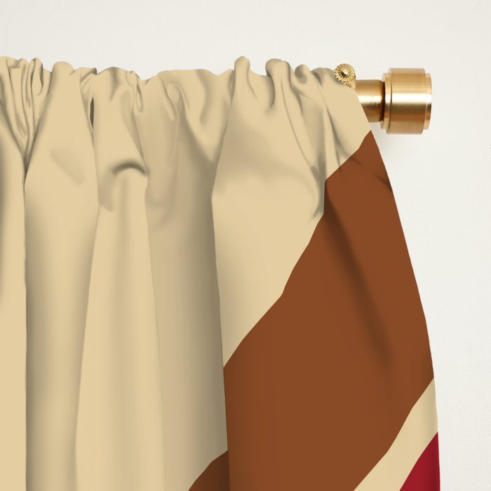 Papaow - Classic 70s Vintage Style Retro Summer Stripes Window Curtain Gallery Image 2