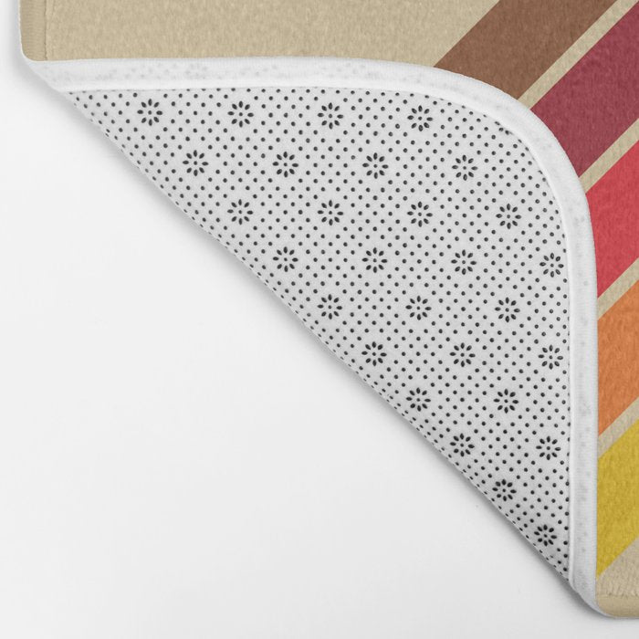 Papaow - Classic 70s Vintage Style Retro Summer Stripes Bath Mat Gallery Image 2