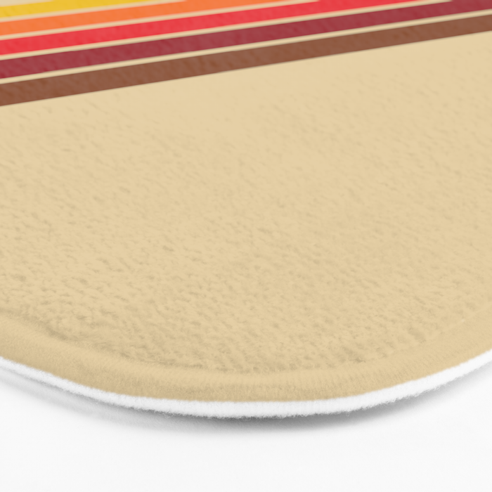 Papaow - Classic 70s Vintage Style Retro Summer Stripes Bath Mat Gallery Image 3