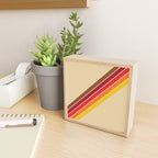 Papaow - Classic 70s Vintage Style Retro Summer Stripes Mini Art Print Gallery Image 2